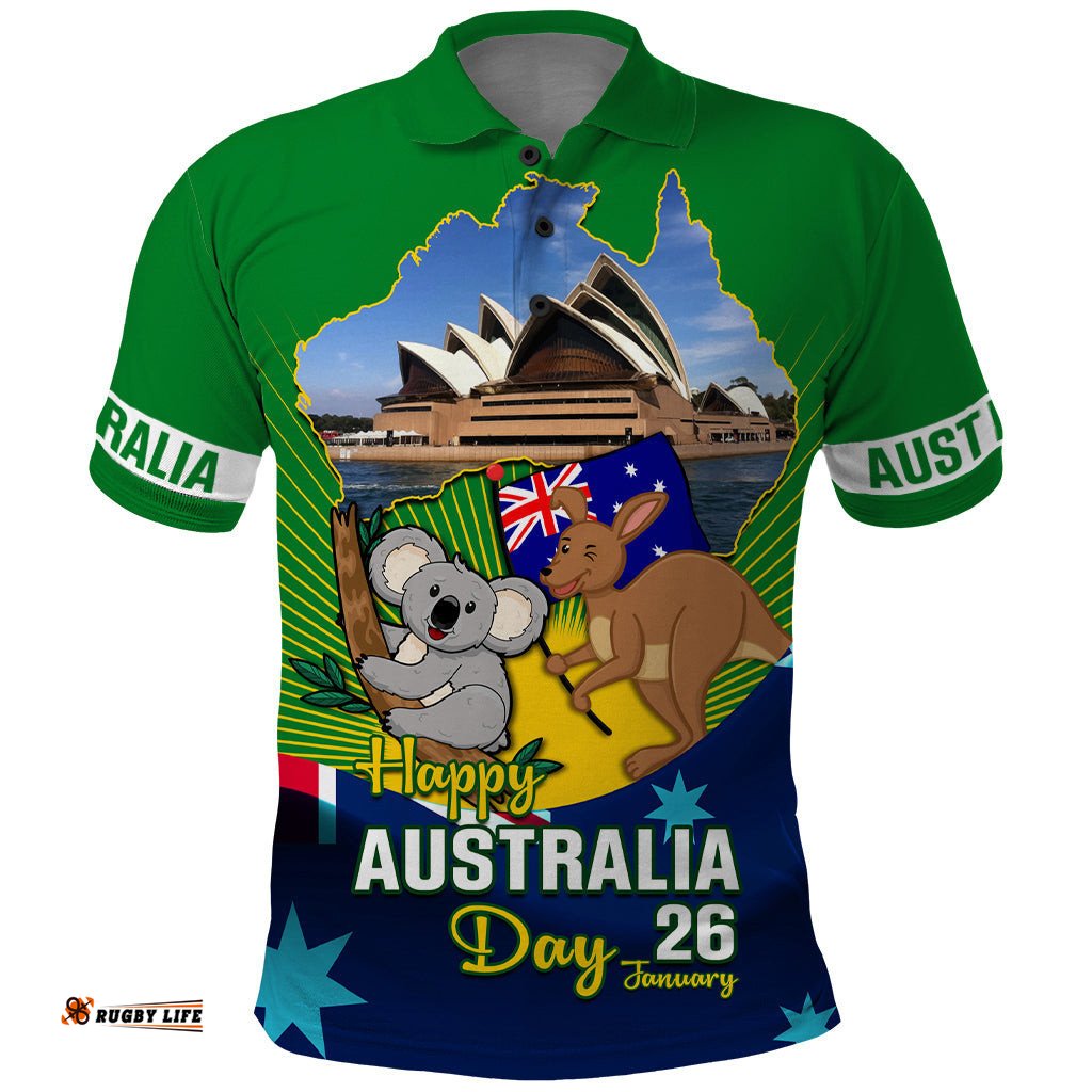 Australia Day Polo Shirt 2024 Proud To Be Australian National Color