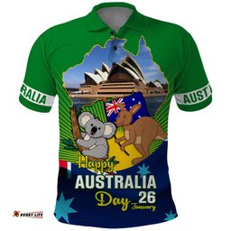 Australia Day Polo Shirt 2024 Proud To Be Australian National Color