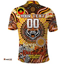 Custom NAIDOC Week 2024 Tigers Polo Shirt Mascot Rugby