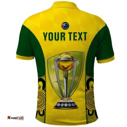 Custom Australia Cricket Polo Shirt World Cup Go Champions 2023 Indigenous