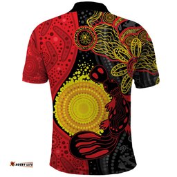 Platypus Aboriginal Art Style Polo Shirt