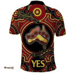 Personalised Australia Vote YES Polo Shirt Indigenous Voice 2023 Maps to Parliament Australia
