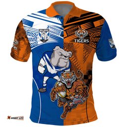 Custom Bulldogs and Tigers Polo Shirt Rugby Mascot With Sporty Style
