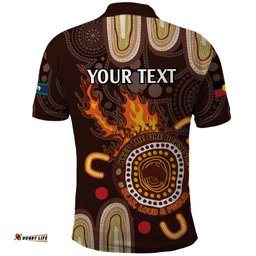 Personalised NAIDOC Week 2024 Polo Shirt Aussie Map With Aboriginal