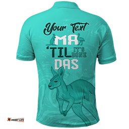 Personalised Matildas Australia Day Polo Shirt Proud To Be Tillies Turquoise Version