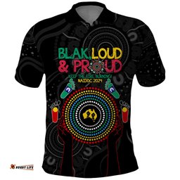Blak Loud and Proud NAIDOC 2024 Polo Shirt Indigenous Aboriginal