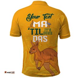 Personalised Matildas Australia Day Polo Shirt Proud To Be Tillies Gold Version