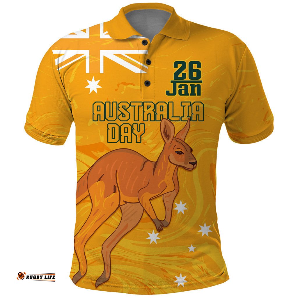 Personalised Matildas Australia Day Polo Shirt Proud To Be Tillies Gold Version