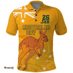 Personalised Matildas Australia Day Polo Shirt Proud To Be Tillies Gold Version