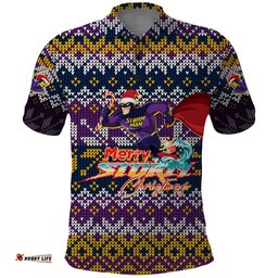 Melbourne Storm Christmas Polo Shirt MerryStorm Man