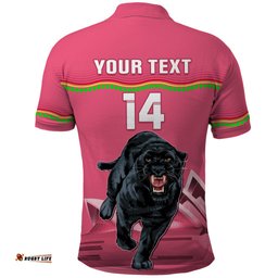 Custom Australia Day Panthers Polo Shirt NRL 2024 Sydney Opera House With Map - Pink