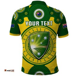 Personalised Australia Cricket Polo Shirt 2023 World Cup 6th Champions Trophy National Color