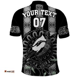 Personalised Collingwood Football Polo Shirt Champions GO Magpies