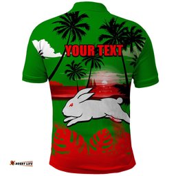 NRL Rabbitohs Polo Shirt Summer Vibe Style