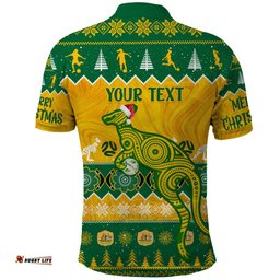 Personalised Australia Soccer Christmas Polo Shirt All I Want For Xmas Is Matildas