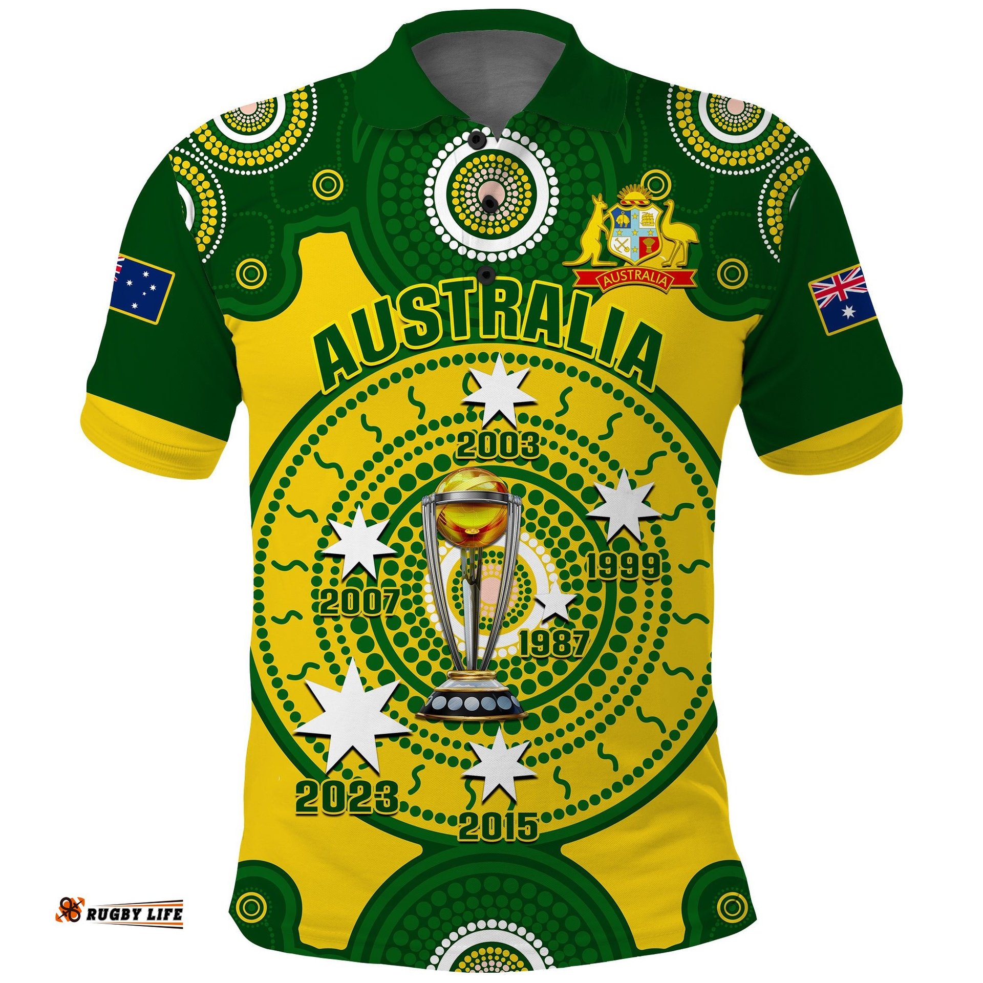 Australia Cricket Polo Shirt 6th Champions Make History