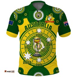Australia Cricket Polo Shirt 6th Champions Make History