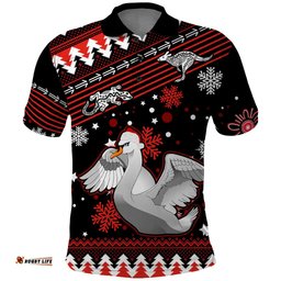 Custom Swans Football Polo Shirt Christmas Vibe 2023