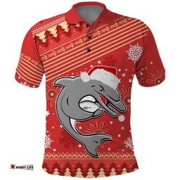 Custom Dolphins Rugby Polo Shirt Chirstmas Vibe 2023