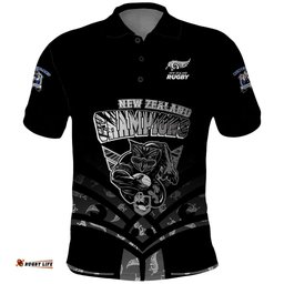 New Zealand Warriors and All Black Polo Shirt Go Champions
