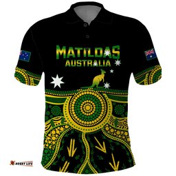 Australia Soccer Polo Shirt Aboriginal Go Matildas 2023 World Cup