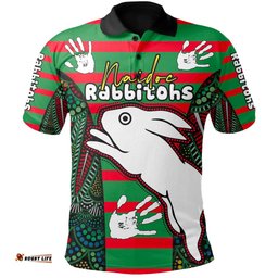 Custom Personalised Rabbitohs Naidoc Week Polo Shirt Indigenous Sport Style Version Special
