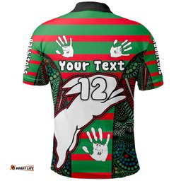Custom Personalised Rabbitohs Naidoc Week Polo Shirt Indigenous Sport Style Version Special