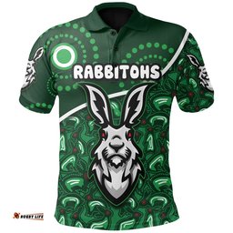 Rabbitohs Polo Shirt Aboriginal Camo Style