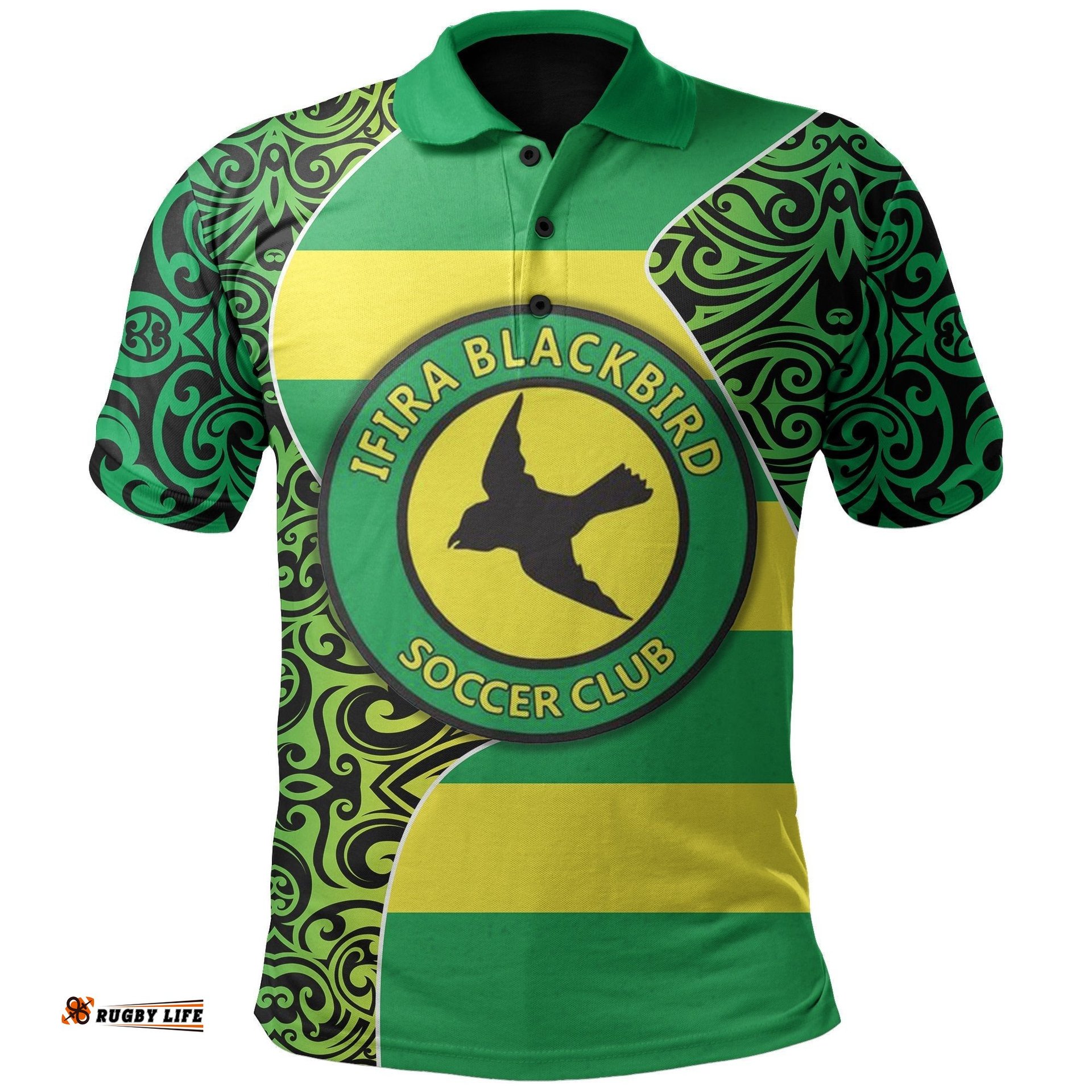 Ifira Black Bird Polo Shirt