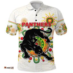 Penrith Polo Shirt Indigenous Panthers - White