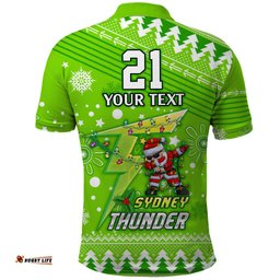 Custom Thunder BBL Polo Shirt Christmas Vibe 2023