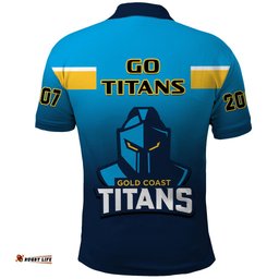 Titans Rugby Polo Shirt Gold Coast 2007 Sporty Style