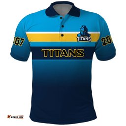 Titans Rugby Polo Shirt Gold Coast 2007 Sporty Style