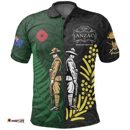 Anzac Spirit Polo Shirt, Lest We Forget Golf Shirts - Customized