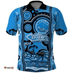 Adelaide Strikers Cricket Polo Shirt Happy Australia Day Aboriginal Art