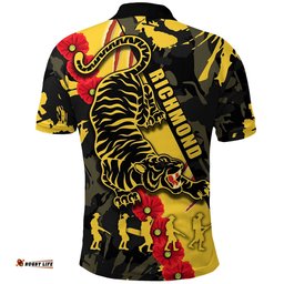 Custom Personalised Richmond Anzac Polo Shirt Go Tigers Camouflage