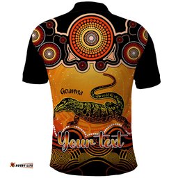 Personalised Australia Capricorn Goanna Zodiac Polo Shirt Auz Astrology Aboriginal - Red