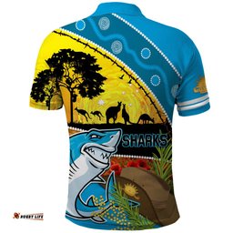 Sharks Rugby ANZAC Day Polo Shirt Sharkies Rosemary Starry Night