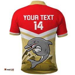 Custom Australia Day Dolphins Polo Shirt NRL 2024 With Sydney Opera House