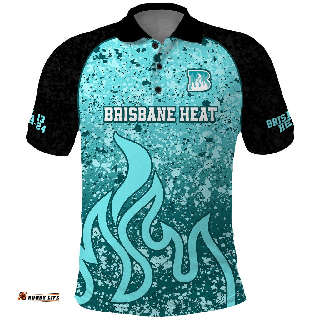 Brisbane Heat Custom Polo Shirt BBL Cricket Team 2024