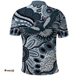 Magpies Aboriginal Art Polo Shirt