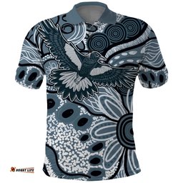 Magpies Aboriginal Art Polo Shirt