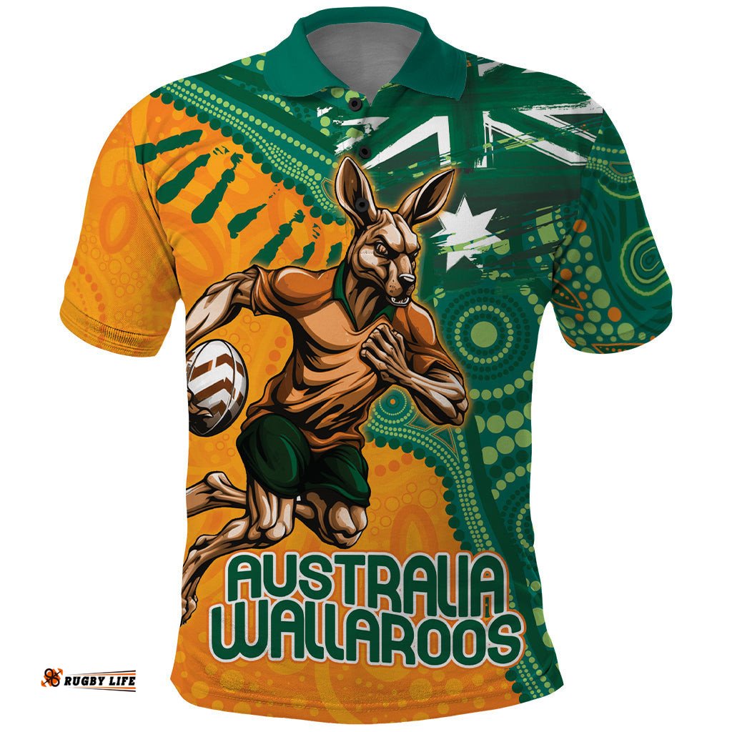 Custom Australia Rugby Wallaroos Polo Shirt Indigenous Aboriginal Pacific Champions