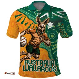 Custom Australia Rugby Wallaroos Polo Shirt Indigenous Aboriginal Pacific Champions