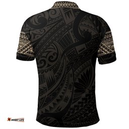Aotearoa Maori Tattoo Golden Polo T Shirt