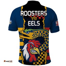 NRL Eels Combine Roosters Rugby Polo Shirt Sporty Style