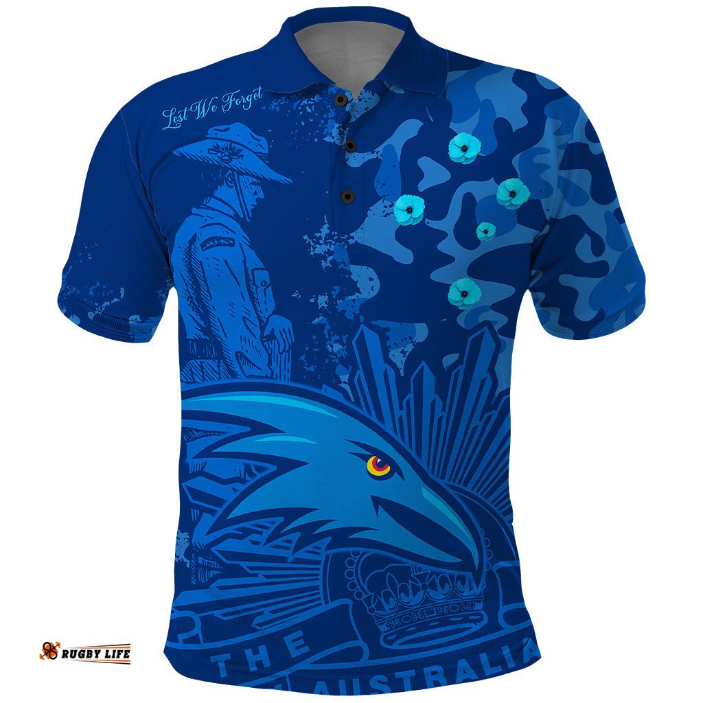 AFL ANZAC 2023 Adelaide Crows Polo Shirt Camouflage
