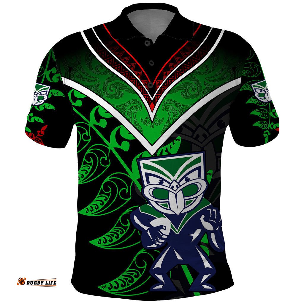 Personalised New Zealand Rugby Silver Fern Polo Shirt The Maori Warriors