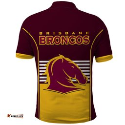Broncos Rugby 2023 Polo Shirt Sporty Style Maroon Version