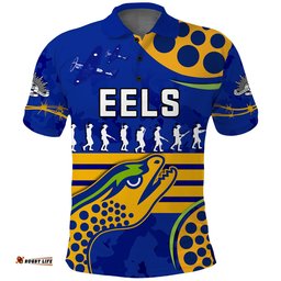 Eels Anzac 2022 Polo Shirt Lest We Forget
